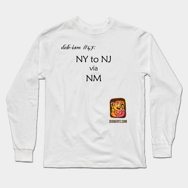 NY to NJ via NM Long Sleeve T-Shirt by Debisms